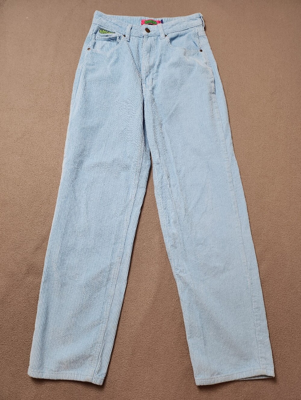 EMPYRE ‘Tori’ Women’s 5 Pocket Teal Cordoroy Skate Pants Loose Fit US Sz 4